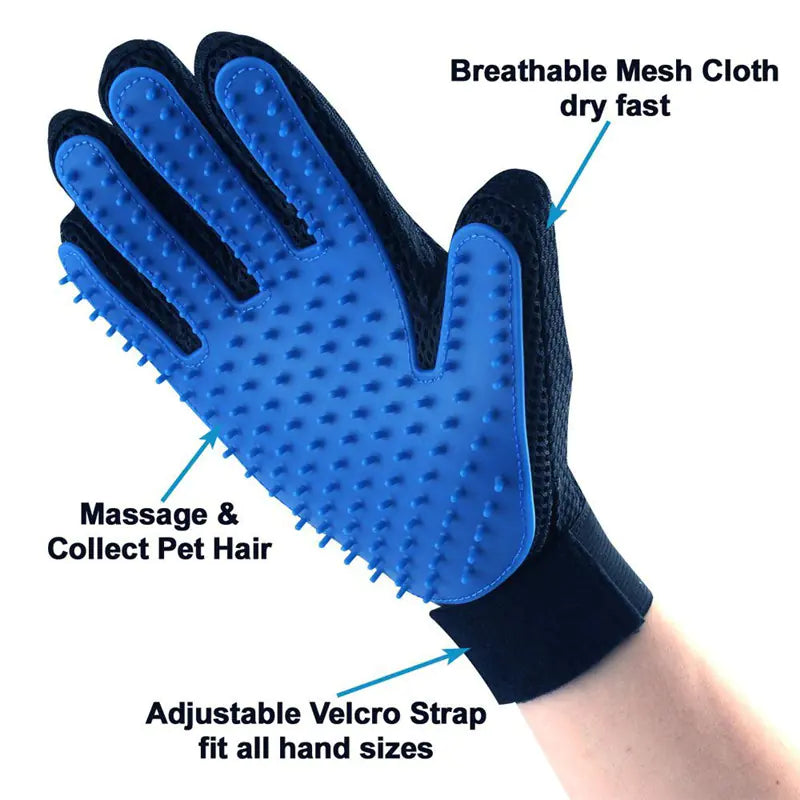 Eco-Silicone Pet Grooming Gloves
