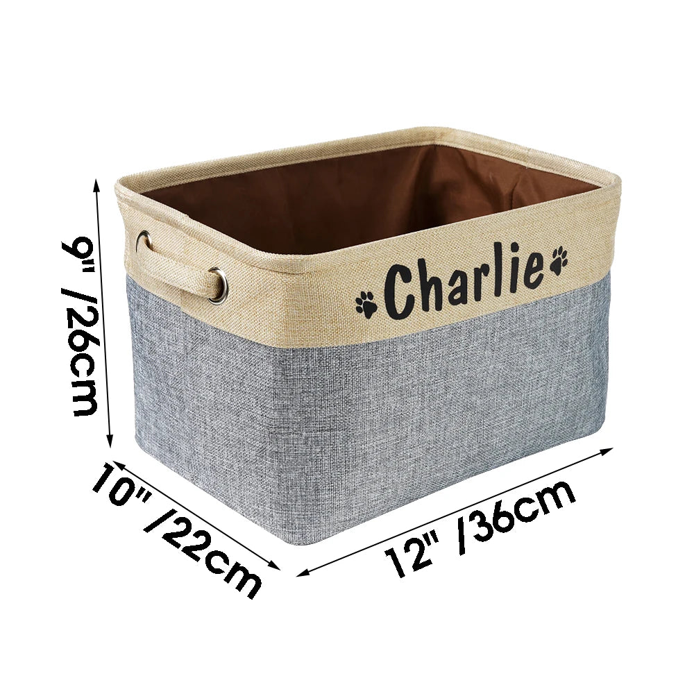 Dog Toy Storage Basket Bag Foldable