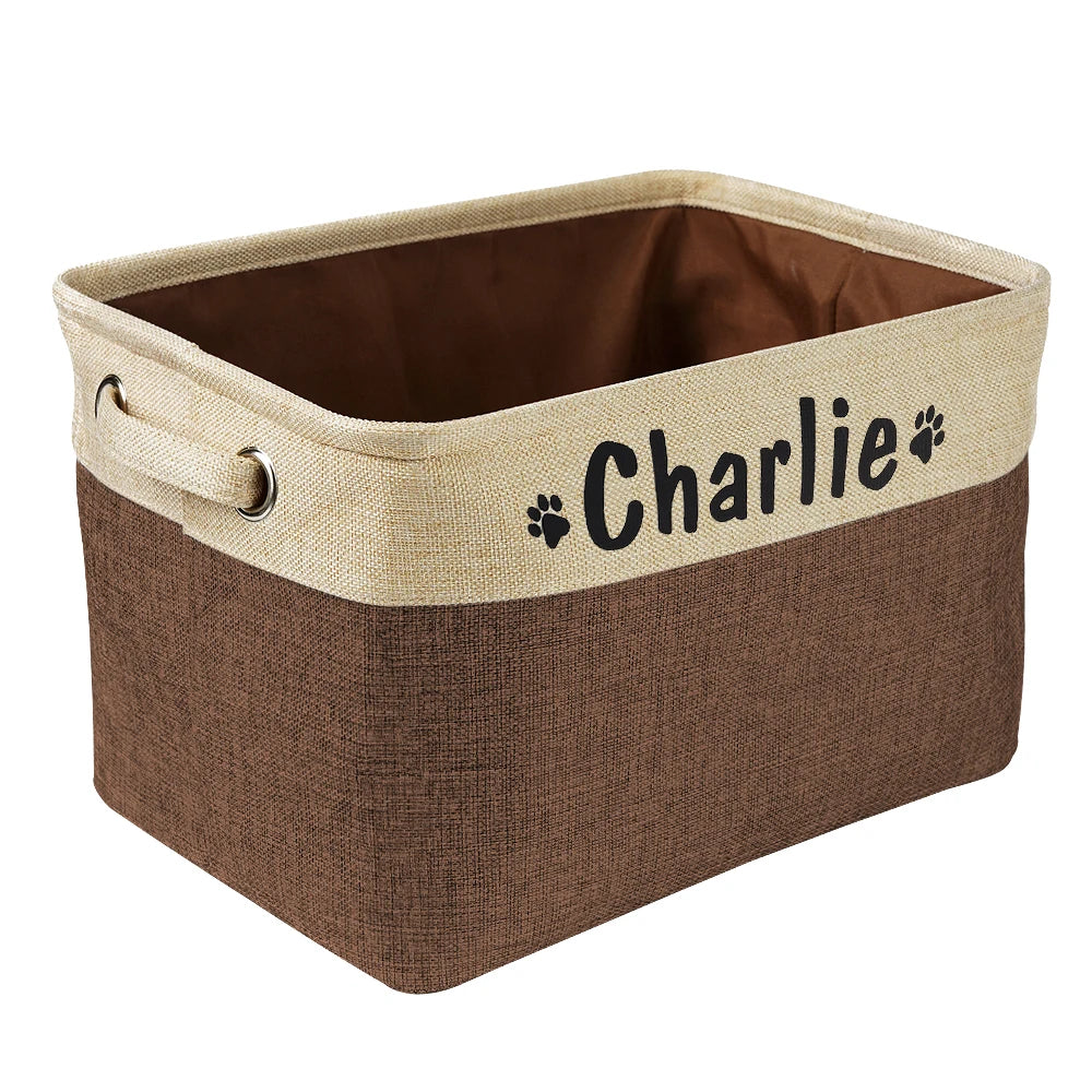 Dog Toy Storage Basket Bag Foldable