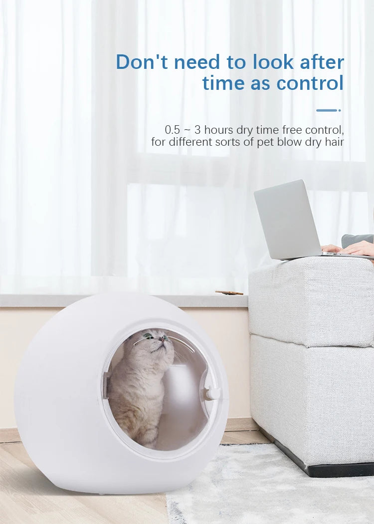 Pet Hair Dryer Pet Cabinet UV Light Time Control Safe Protection