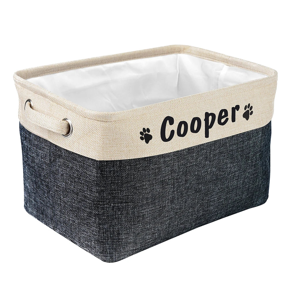 Dog Toy Storage Basket Bag Foldable