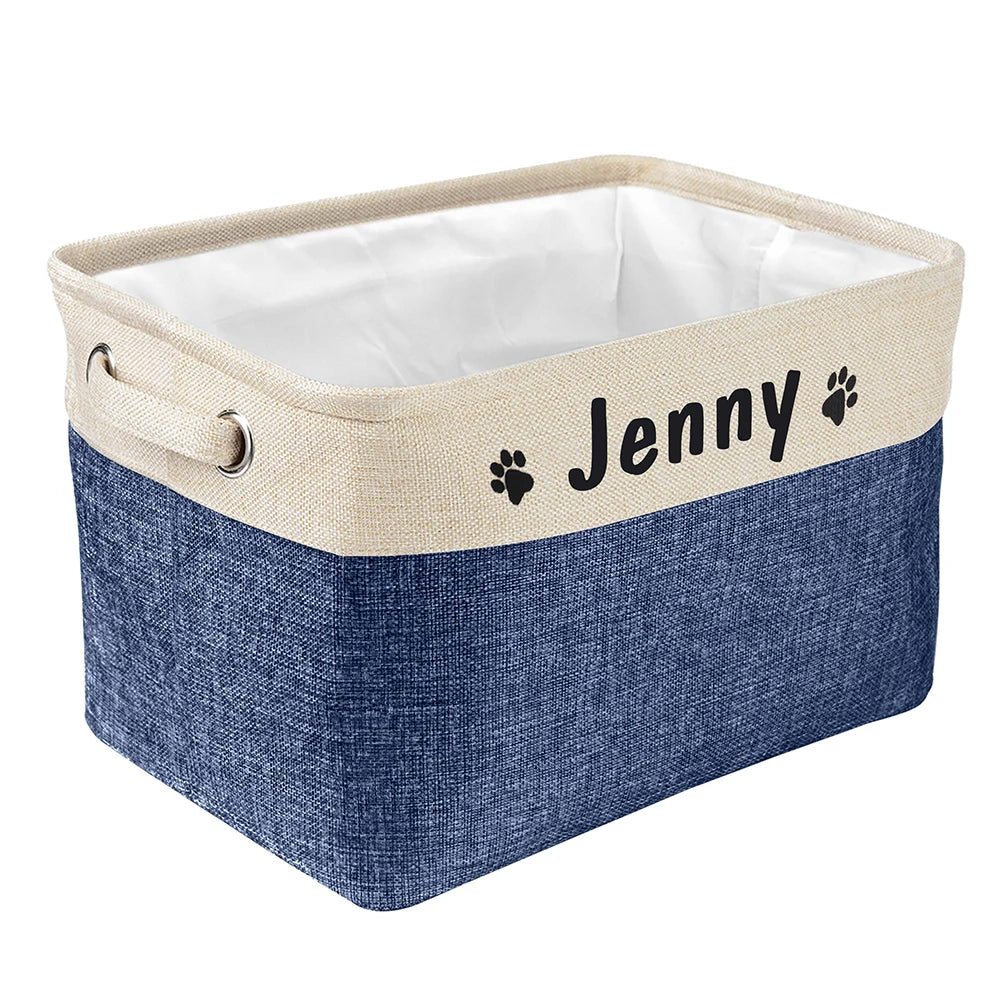 Dog Toy Storage Basket Bag Foldable