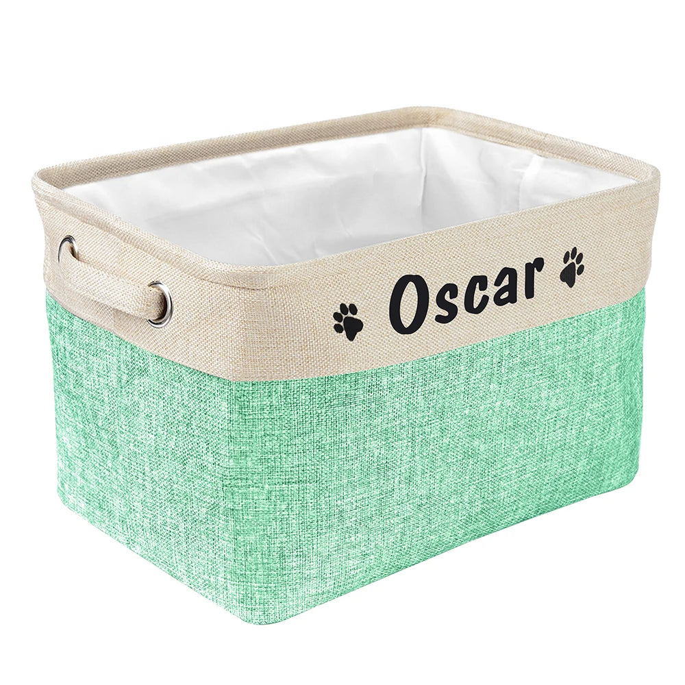 Dog Toy Storage Basket Bag Foldable